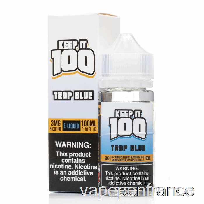 Trop Bleu - Keep It 100 E-liquide - 100 Ml 0 Mg Stylo Vape